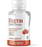 Nutri Fisetin 500mg Per Capsule 60 count - CLINICAL DOSAGE - Fisetin Supplements - Powerful Senol...