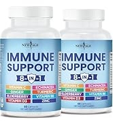 8 in 1 Immune Support Booster Supplement with Elderberry, Vitamin C and Zinc 50mg, Vitamin D 5000...