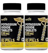 Potassium Iodide Radiation Tablets 130 mg (2 Pack) - (280 Tablets) EXP 10/2032 - for Radiation Ki...