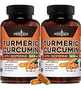 Turmeric Curcumin with Bioperine Capsules - New Age - 2 Pack - Improves Joint & Healthy Inflammat...